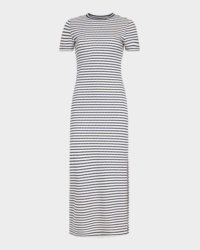 Skye Stripe Short-Sleeve Midi Dress